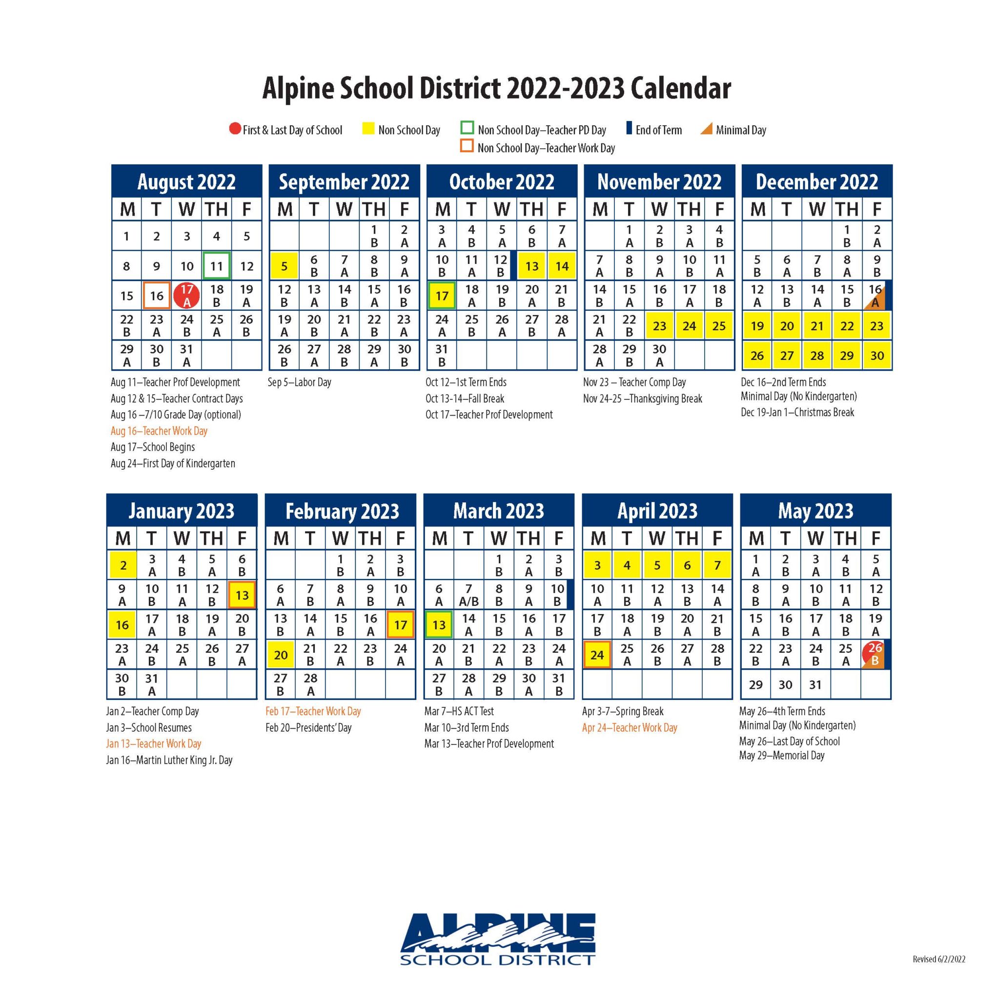Calendar 2223 Lehi Junior